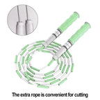 Segmented Jump Rope With Soft Bead Handles Tangle Free Design Adjustable School Sports Kids Home Fitness Training