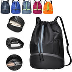 Sports Yoga Fitness Backpack Large Capacity Drawstring Backpack For Outdoor Sports Basketball And Football