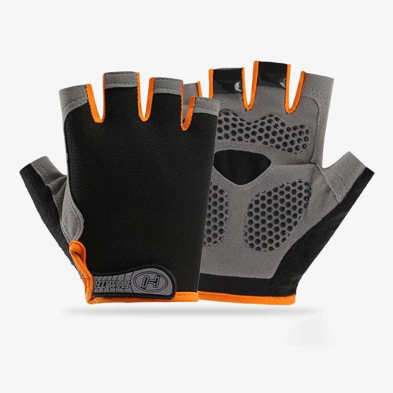 1 Pair Fingerless Gym Gloves For Men Women Breathable Anti Slip Training Gloves For Cycling Bicycle And Bodybuilding