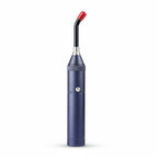 Welding torch with attachments and specifications on a white background