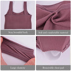 Breathable Anti Sweat Sports Bra For Women Seamless Yoga Top Push Up Gym Crop Top Shockproof Workout Bra