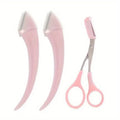 Eyebrow Trimmer Set – Curved Eyebrow Razor, Scissors & Comb | Easy Beauty Tool for Beginners