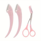 Eyebrow Trimmer Set – Curved Eyebrow Razor, Scissors & Comb | Easy Beauty Tool for Beginners