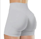 Summer High Waisted Yoga Shorts For Women Fashionable Fitness Running Pants Solid Color Elastic Tights