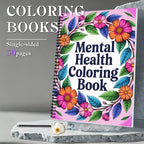 1PC 30-Page Emotional Soothing Coloring Book, Exquisite Flower Designs, Uplifting Phrases, Mental Health Coloring Book
