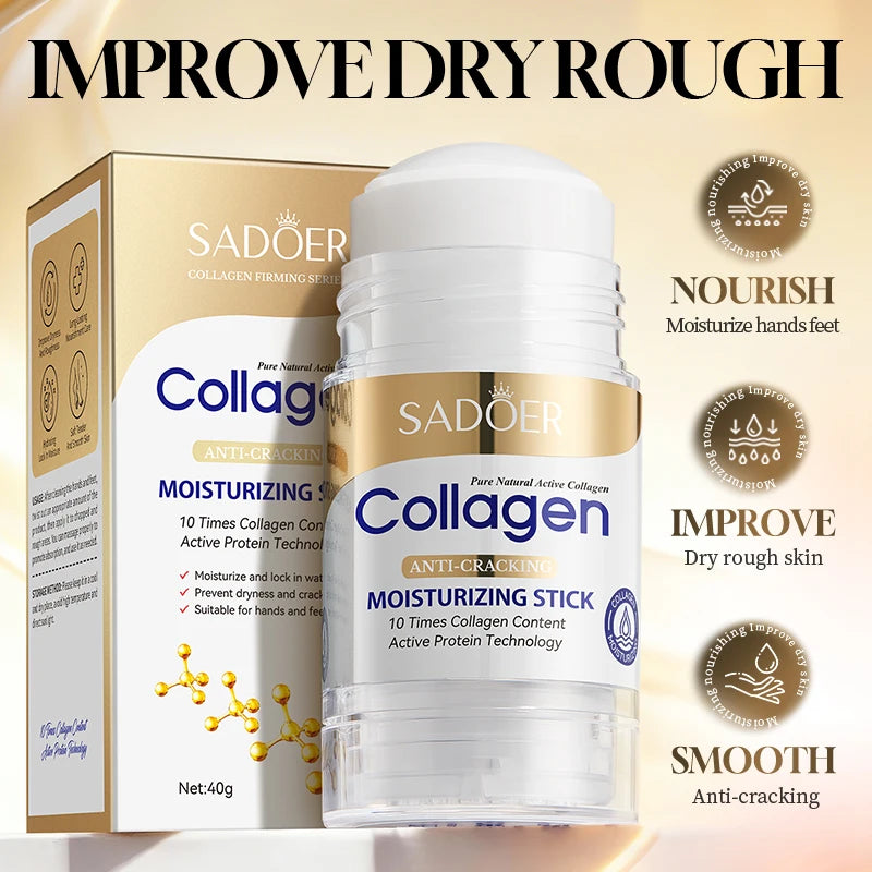 Collagen Hand & Foot Cream Stick Moisturizing Anti Cracking Whitening Anti Wrinkles Anti-Aging Hands Skin Care Products
