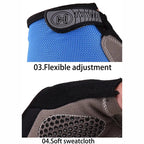 1 Pair Fingerless Gym Gloves For Men Women Breathable Anti Slip Training Gloves For Cycling Bicycle And Bodybuilding