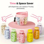 Portable 7-Compartment Vitamin Supplement Storage Box Energy Boost Capsule Organizer with Confusion-Reducing Design