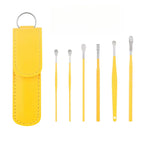 6Pcs Earwax Removal Tool Set – Stainless Steel Spiral Earpick & Ear Curette Cleaner Kit