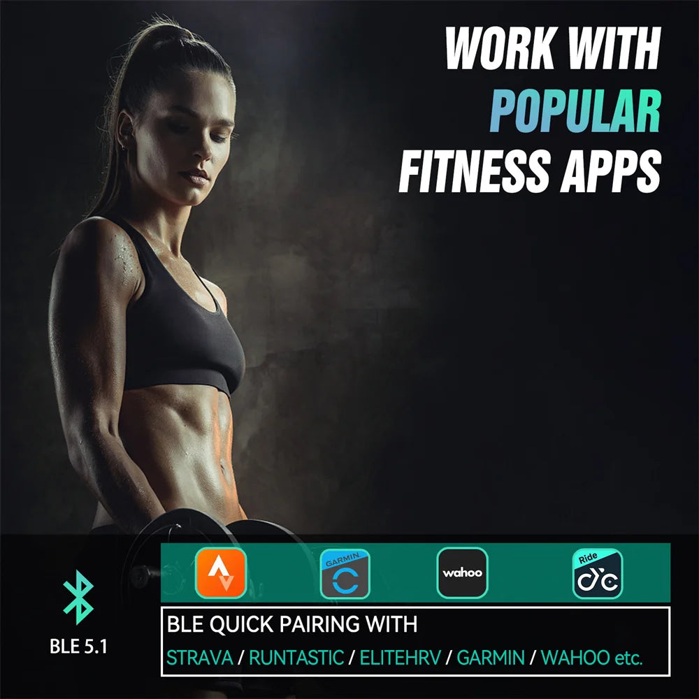 Heart Rate Sensor Armband Wrist Chest Belt Bluetooth ANT+ Fitness Monitor for Garmin Wahoo GPS Bike Computer