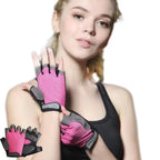QzeUpwardSpirit Cycling Gloves Fingerless Half Finger Breathable Anti Slip Polyester For Men Women Summer Fishing Bike