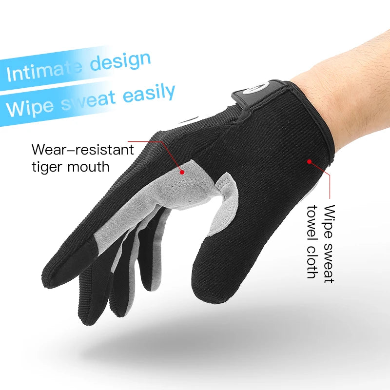 Bike Sports Cycling Gloves Full Finger Men Women Running Fitness Gym Spring Summer Riding Motorcycle Gloves