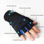 1 Pair Gym Gloves For Fitness And Weight Lifting With Wrist Support For Bodybuilding Training And Cycling