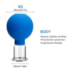 Rubber Massage Body Cups Anti Cellulite Suction Glass Cup for Face Facial Skin Lifting Tool Vacuum Cupping Massage Beauty Health
