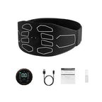 120cm Abdominal Massager Belt With 10 Modes And 30 Intensity Levels For Men And Women Fitness Muscle Toner