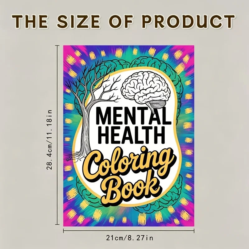 Mental Health: Calming Coloring Book for Anxiety Relief & Mindfulness – Self-Care Art Therapy