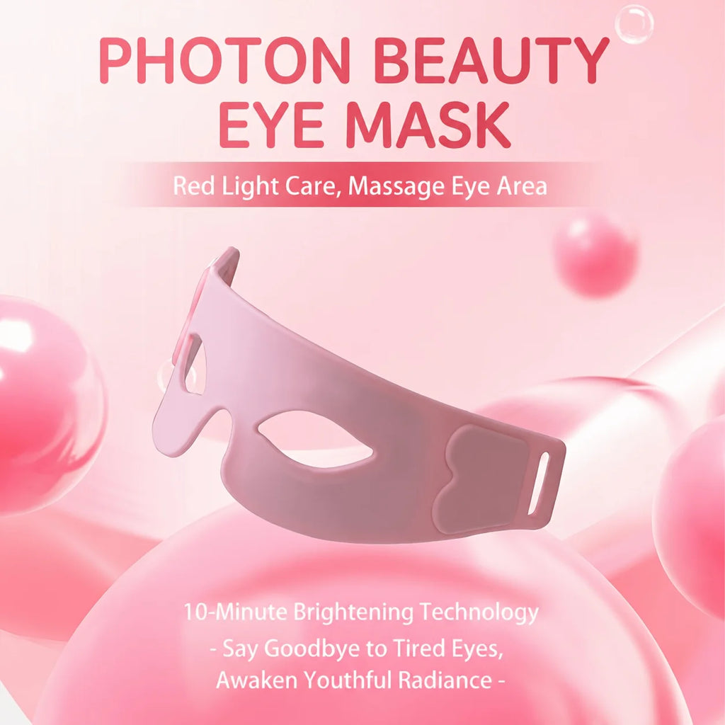 Eye Mask Massager Eye Bags Remover Firming Red Light Therapy Device Silicone with 7color LED Rechargeable Relieves Eye Fatigue