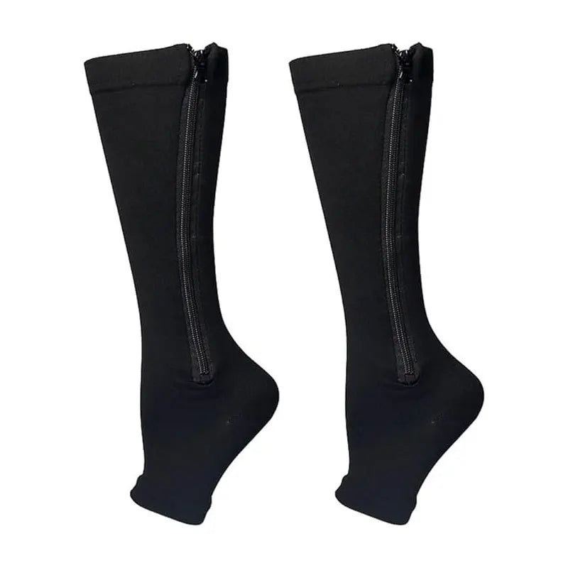 Zipper Compression Socks for Varicose Support Outdoor Running Fitness Hiking Anti-Fatigue Medical Care Diabetes Swelling Relief