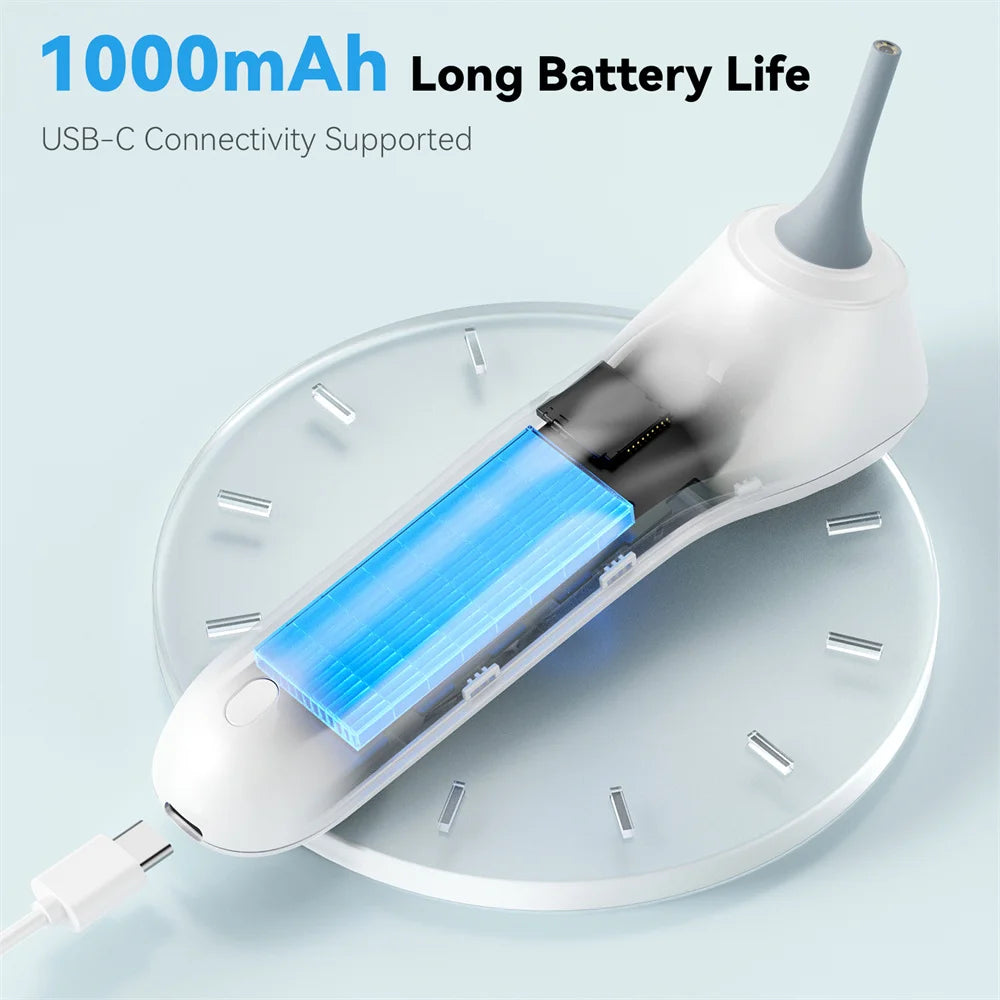 Digital Ear Camera with 1.21 Inch IPS Screen1080p HD Smart Visual Ear Care with tool for Ear/ Nose/Mouth/Pet/Skin Care Health