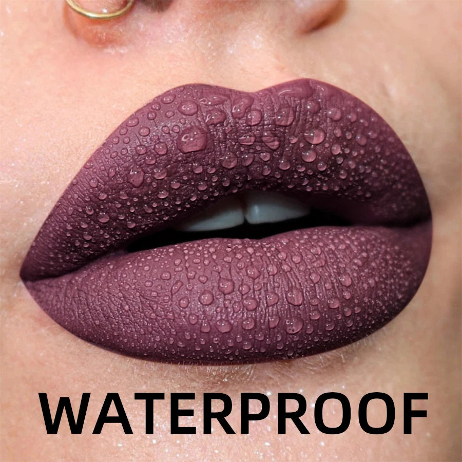 19 Colors Matte Velvet Liquid Lipstick – Waterproof Long-Lasting Lip Tint & Glaze