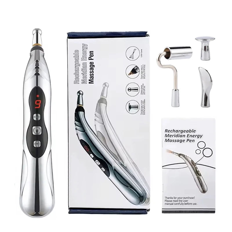 Meridian Energy Massage Pen Electric Pulse Therapy Muscle Deep Tissue Healing Acupuncture Pen Acup Pain Relief Health Care Tool