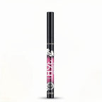 Eyeliner pen with pink and black packaging, showing measurements on a white background.