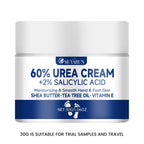 60% Urea Foot Cream for Cracked Heels & Dry Skin - Intensive Moisturizing Treatment, Callus Remover, Diabetic Foot Care.