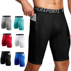Men Compression Shorts Summer Sportswear Gym Training Tights Leggings Short Pants Running Bottoms