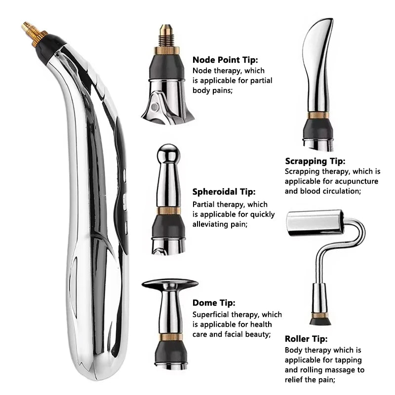 Meridian Energy Massage Pen Electric Pulse Therapy Muscle Deep Tissue Healing Acupuncture Pen Acup Pain Relief Health Care Tool
