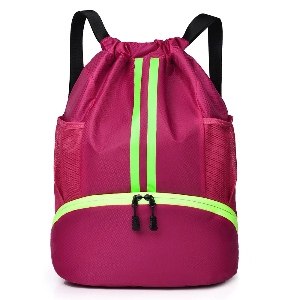 Sports Yoga Fitness Backpack Large Capacity Sports Drawstring Backpack-Outdoor Sports Basketball and Football Bag