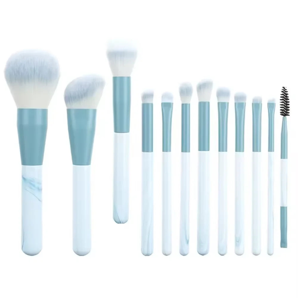 13Pcs Makeup Brush Set – Eyeshadow, Foundation & Blush Cosmetic Brushes with Travel Bag