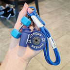 Fitness Keychain Barbell Keychain Silicone Weight Plate Gift For Gym Lovers Weightlifting Enthusiasts