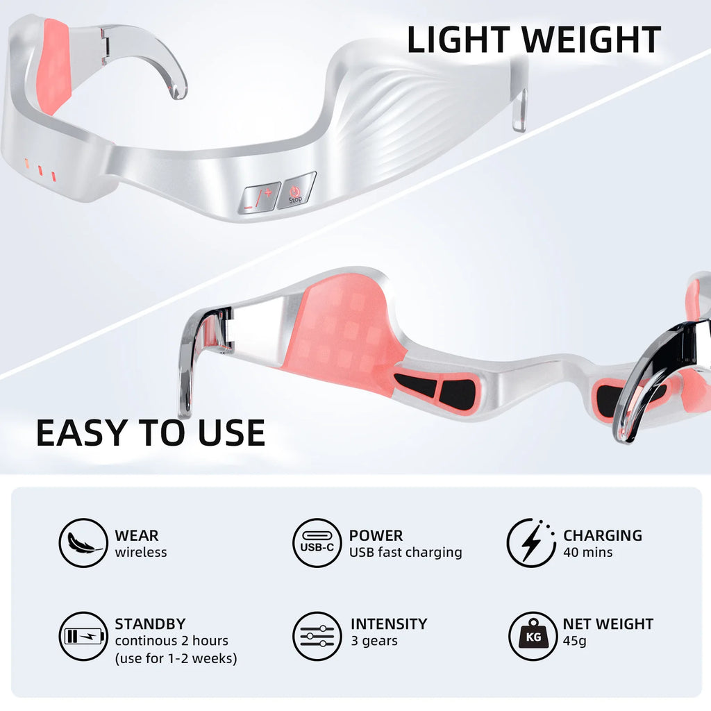 2025/Custom Logo  Eye Massage Led 3D Eye Massage Red Light Therapy Eye Mask