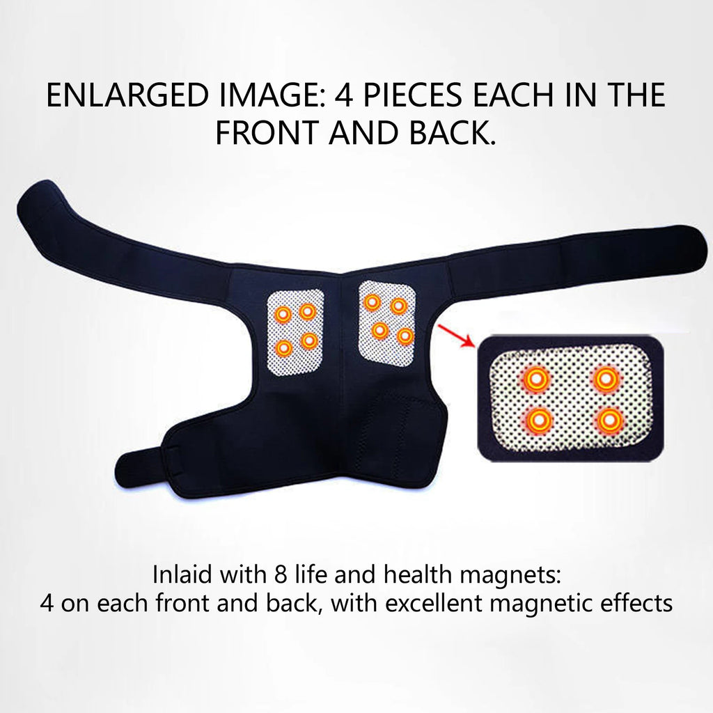 Adjustable Shoulder Massager Brace Cervical Pain Relief Self-heating Muscle Relaxation Pads For Joint Pain Relief Physiotherapy