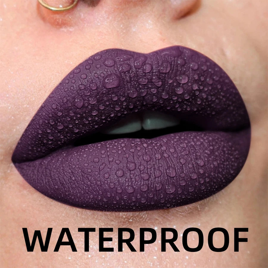 19 Colors Matte Velvet Liquid Lipstick – Waterproof Long-Lasting Lip Tint & Glaze