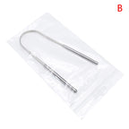 2Pcs Tongue Scraper Stainless Steel Tongue Cleaner Oral Care Hygiene Scraper Dental Oral Care Hygiene Health Care Tool