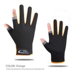 Summer Fishing Gloves For Men And Women Two Finger Cut Touchscreen Anti Slip Sun Proof Breathable Cycling Fitness