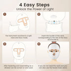Red Light Therapy Mask for Face & Neck, LED Face Light Therapy,USB C Rechargeable,Infrared Mask for Home Working Travel Yoga