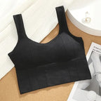 Breathable Anti Sweat Sports Bra For Women Seamless Yoga Top Push Up Gym Crop Top Shockproof Workout Bra