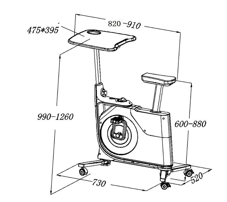 Desk Home Exercise Bike Magnetic Resistance Quiet Upright Belt Drive Fitness For Office And Home - Muliva