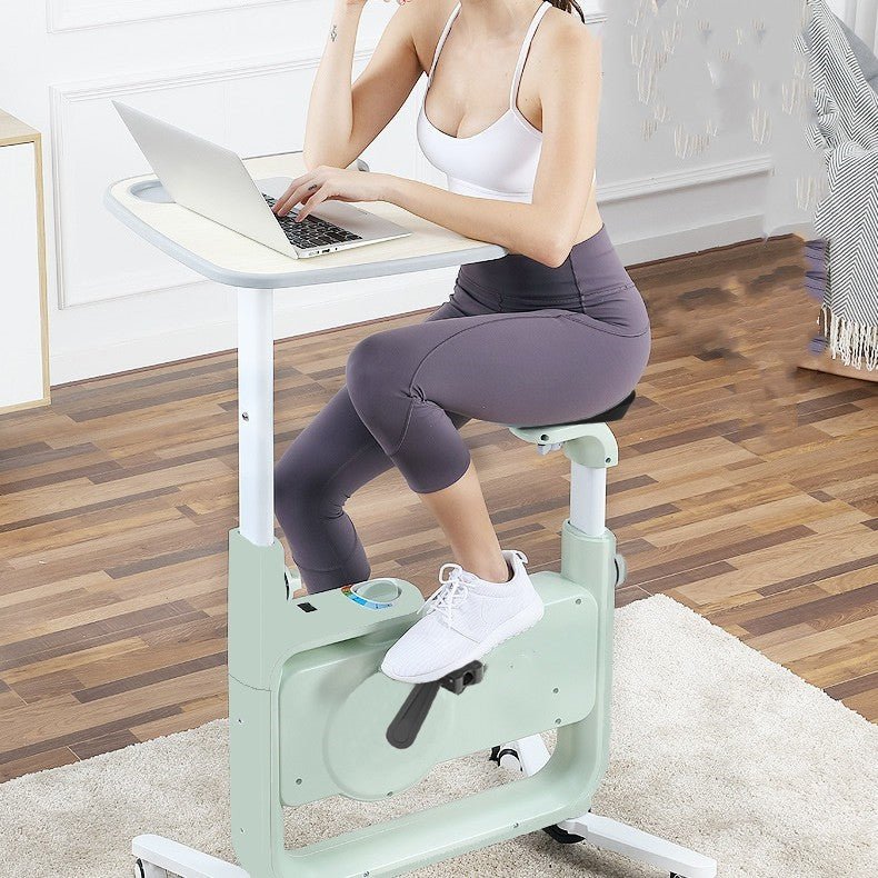 Desk Home Exercise Bike Magnetic Resistance Quiet Upright Belt Drive Fitness For Office And Home - Muliva