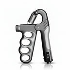Hand grip strengthener with accessories on a white background