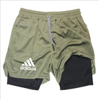 Men's Compression Shorts for Gym and Running Two-In-One Mesh Breathable Quick-Dry Training Shorts
