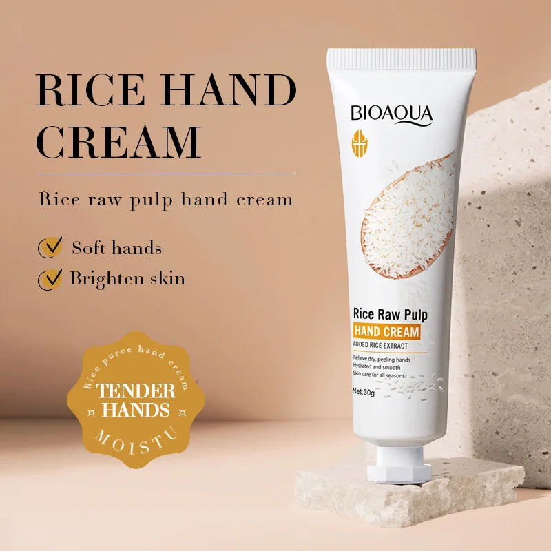 White Rice Hand Cream Whitening Moisturizing Nourishing Anti-aging Handcream Hands Skin Care Products