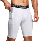 Men Compression Shorts Summer Sportswear Gym Training Tights Leggings Short Pants Running Bottoms