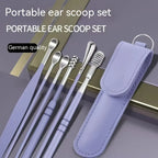 New 6Pcs/set Ear Cleaner Wax Pickers Earpick Wax Remover Curette Ear Pick Cleaner Kit Spoon Care Ear Clean Tools Stainless Steel
