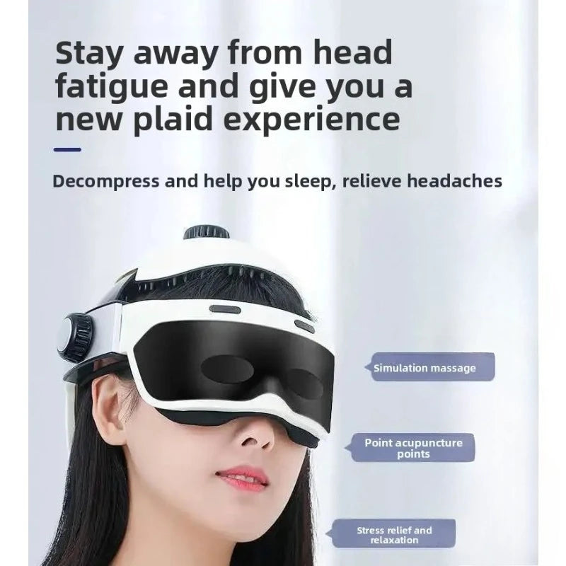 Head and Eye Massager Device Scalp Neck Massager Helmet Head Therapy Massage Instrument Health Beauty Equipment NEW Integrated