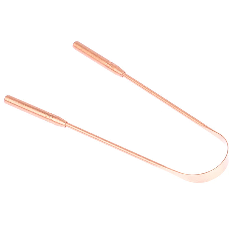 ●1PCS Copper Tongue Scraper Men Women Toothbrush Dental Oral Care Hygiene Health Care Tool Cleaner Scraper