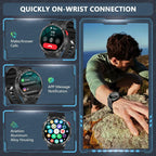T Rex3 Pro Smart Watch 1100mAh Battery GPS 5ATM Waterproof Outdoor Sports Run Tracker With Compass Military Design