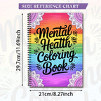 1PC 30-Page Mental Health Coloring Book, Exquisite Floral Patterns, Inspirational Quotes, Stress Relief